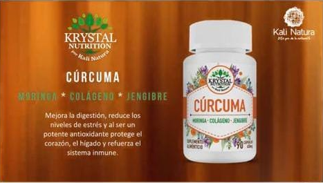 KYSTAL NUTRICION CÚRCUMA+MORINGA+COL 90CAPS