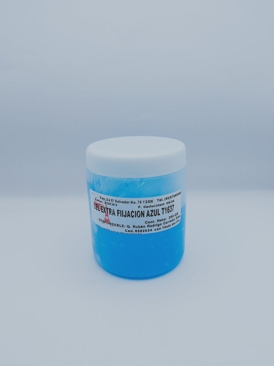 Gel para el cabello extra fijación azul 250gr